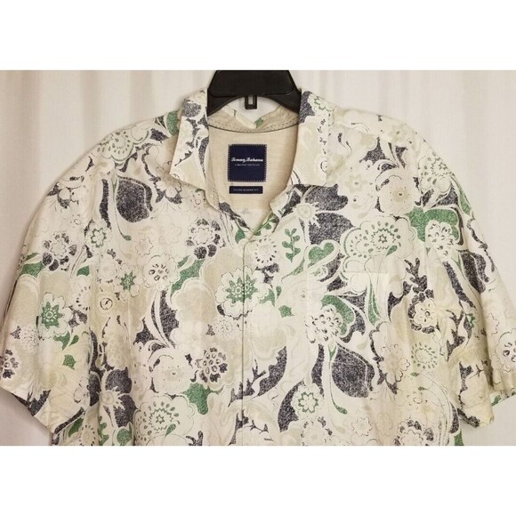 Tommy Bahama Limited Edition Men's Shirt Island Modern Fit Silk Blend Pocket XLX - Picture 2 of 8
